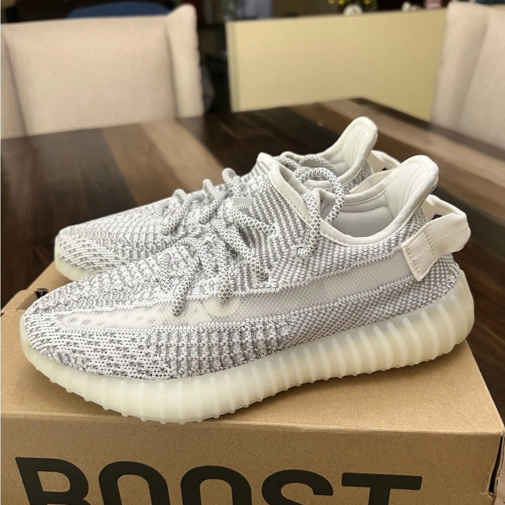 Yeezy Boost 350 V2 Kids Sneakers - Gray and Cream - Picture 2 of 4